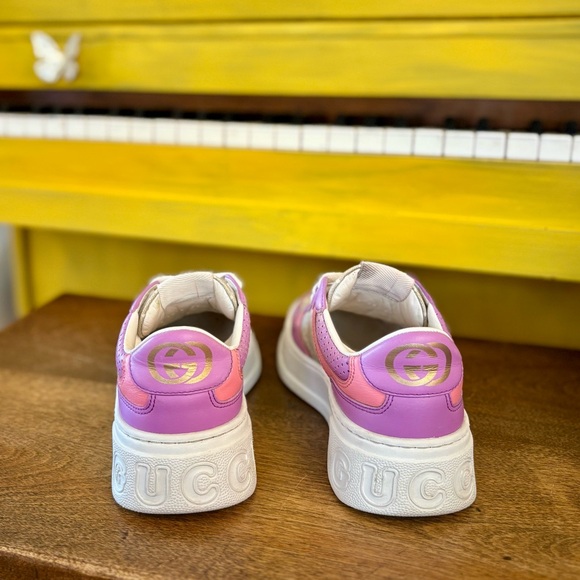 Gucci Pink & Lilac Platform Low-Top Sneaker - Picture 8 of 14